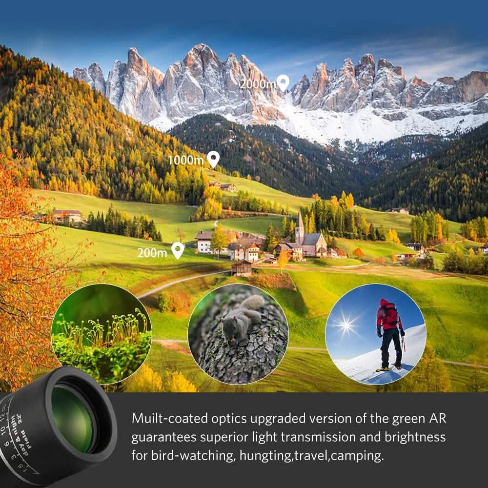 Télescope monoculaire 16x52 avec optiques à double foyer et zoom