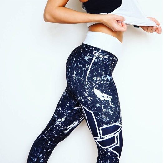 Legging respirant à imprimé numérique – Pantalon extensible femme