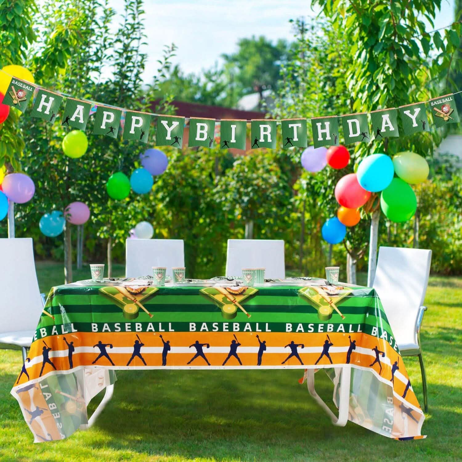 171 pièces : Vaisselle jetable pour fête d'anniversaire sur le thème du baseball