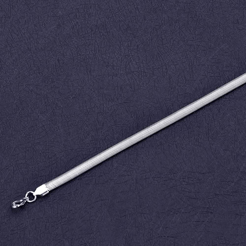 Bracelet chaîne serpent unisexe en acier inoxydable 6 mm