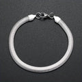 Bracelet chaîne serpent unisexe en acier inoxydable 6 mm
