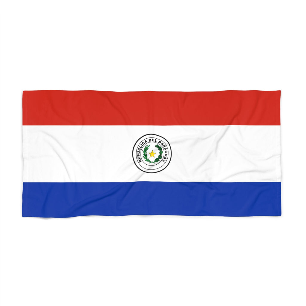 Drap de plage drapeau du Paraguay | Qualité et durabilité - 2 tailles | Fierté paraguayenne | Cadeau pour les Guaranis
