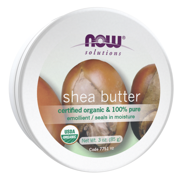 NOW Solutions, Beurre de Karité Biologique Certifié, Hydratant Pour Peaux Rêches et Sèches, Format Voyage, 85 g
