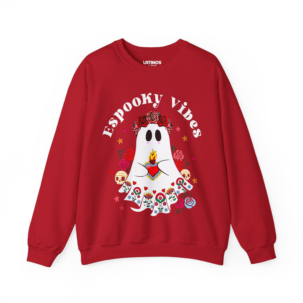 Espooky Vibes - Vibras Spooky Ghost Crewneck Sweater | Halloween, Boo Scary Spooky Horror Costume Latino | 3 couleurs - Unisexe