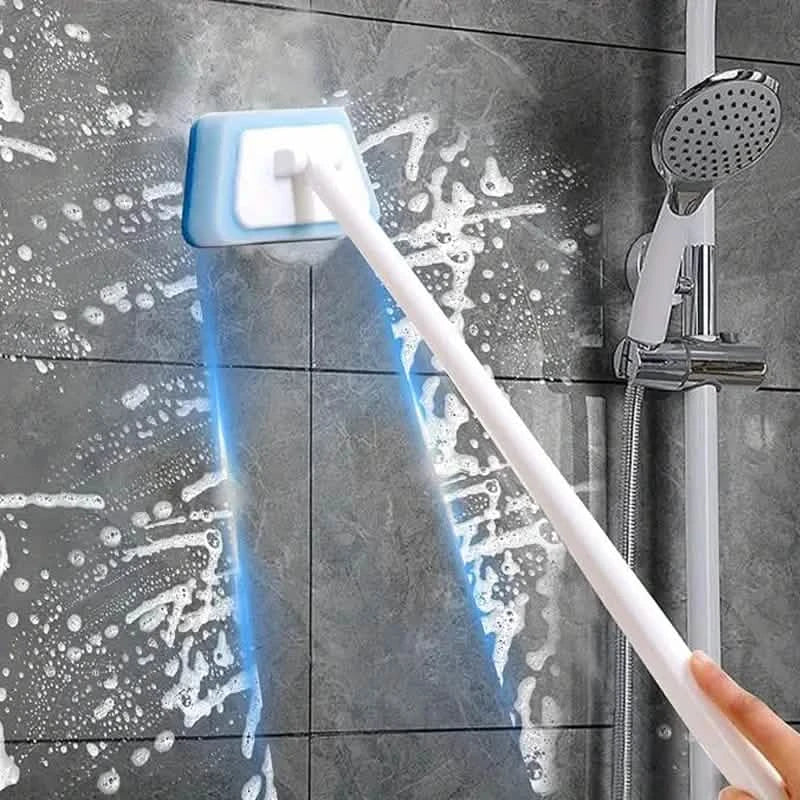 Ensemble de 7 pièces : brosse de nettoyage détachable avec 7 éponges pour baignoire, carrelage, sol et fenêtres