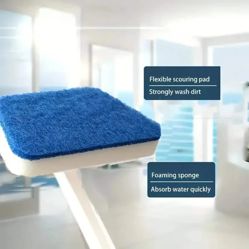 Ensemble de 7 pièces : brosse de nettoyage détachable avec 7 éponges pour baignoire, carrelage, sol et fenêtres