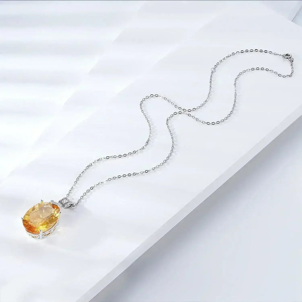 LuxeJewels™ – Collier Pendentif Citrine Solaris Gemdrop