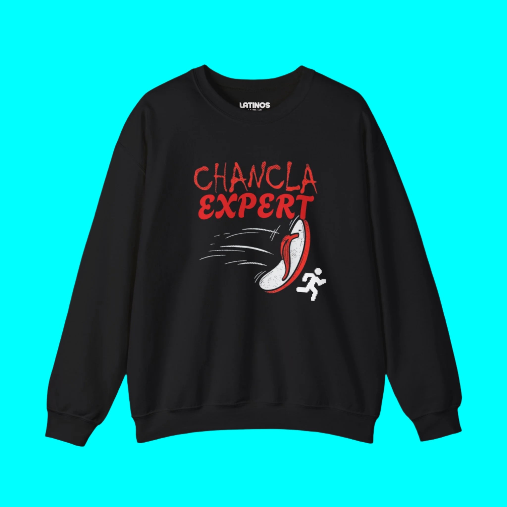 Chancla Expert Fleece-Lined Crewneck Sweater | Mother's Day Joke Design Latino Pride Funny Viral Pullover