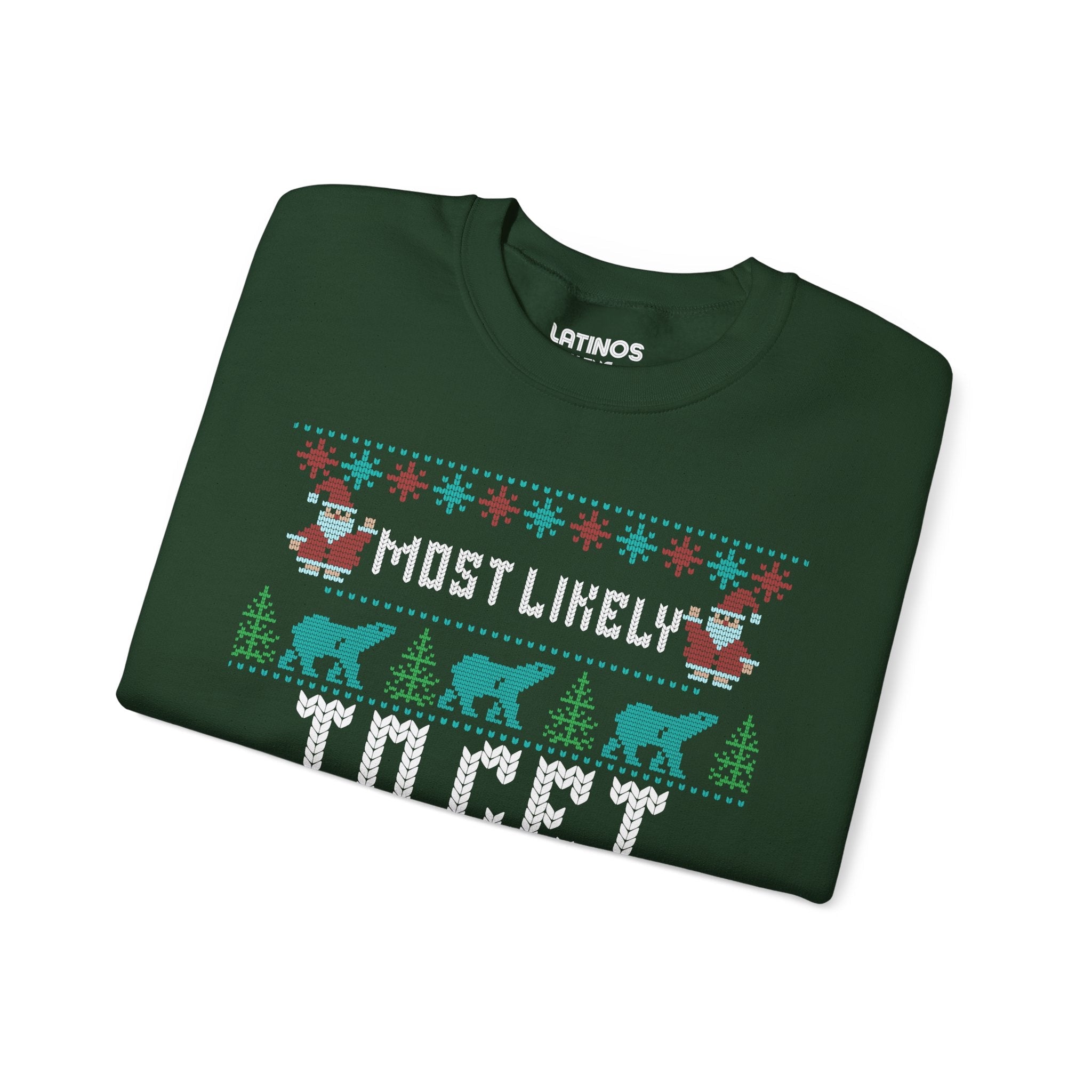 Pull de Noël moche « Most Likely To Get Borracho » | Latino | 3 couleurs