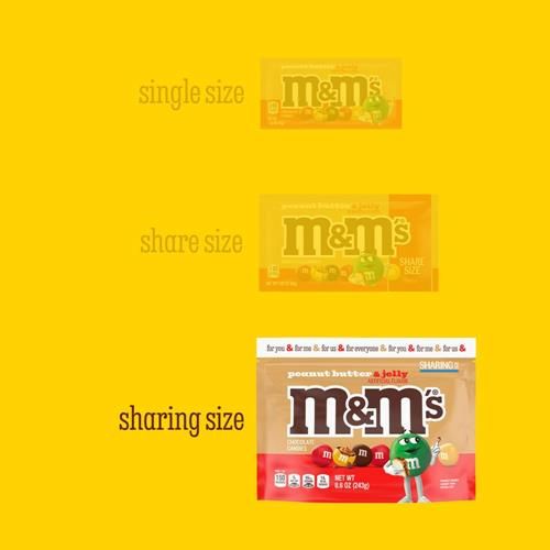 Bonbons M&M'S Peanut Butter & Jelly, format familial, sachet refermable de 243,8 g