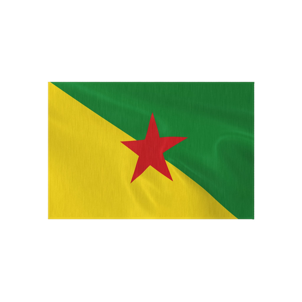 Paillasson extérieur antidérapant drapeau de la Guyane française | Cayenne | Matoury | Kourou | Cadeau pour les Guyanais | 60x90 cm