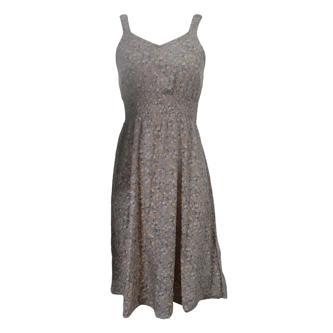Robe trapèze dos nu fleurie pour femme