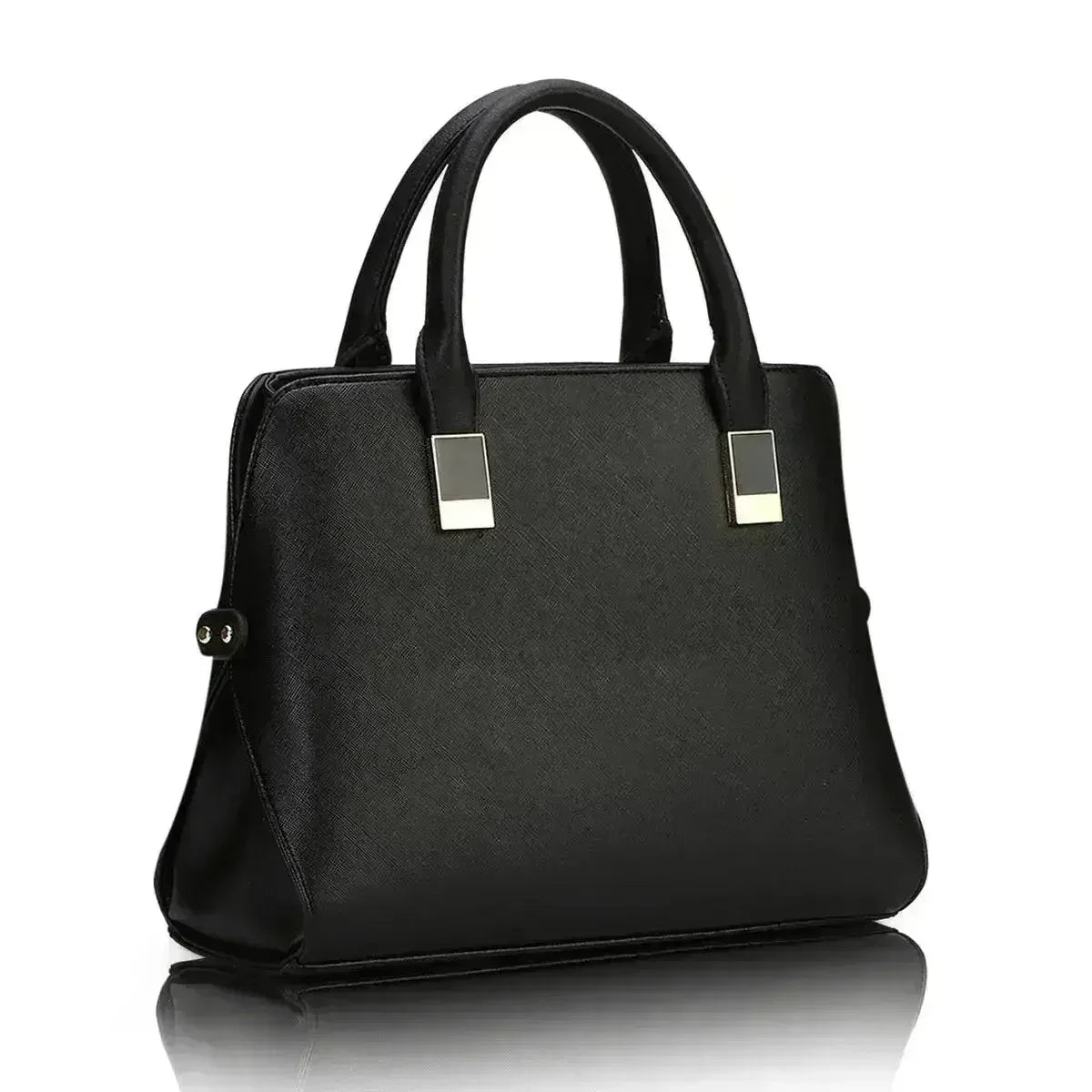 Sac à main en cuir PU de haute qualité de couleur unie pour femmes