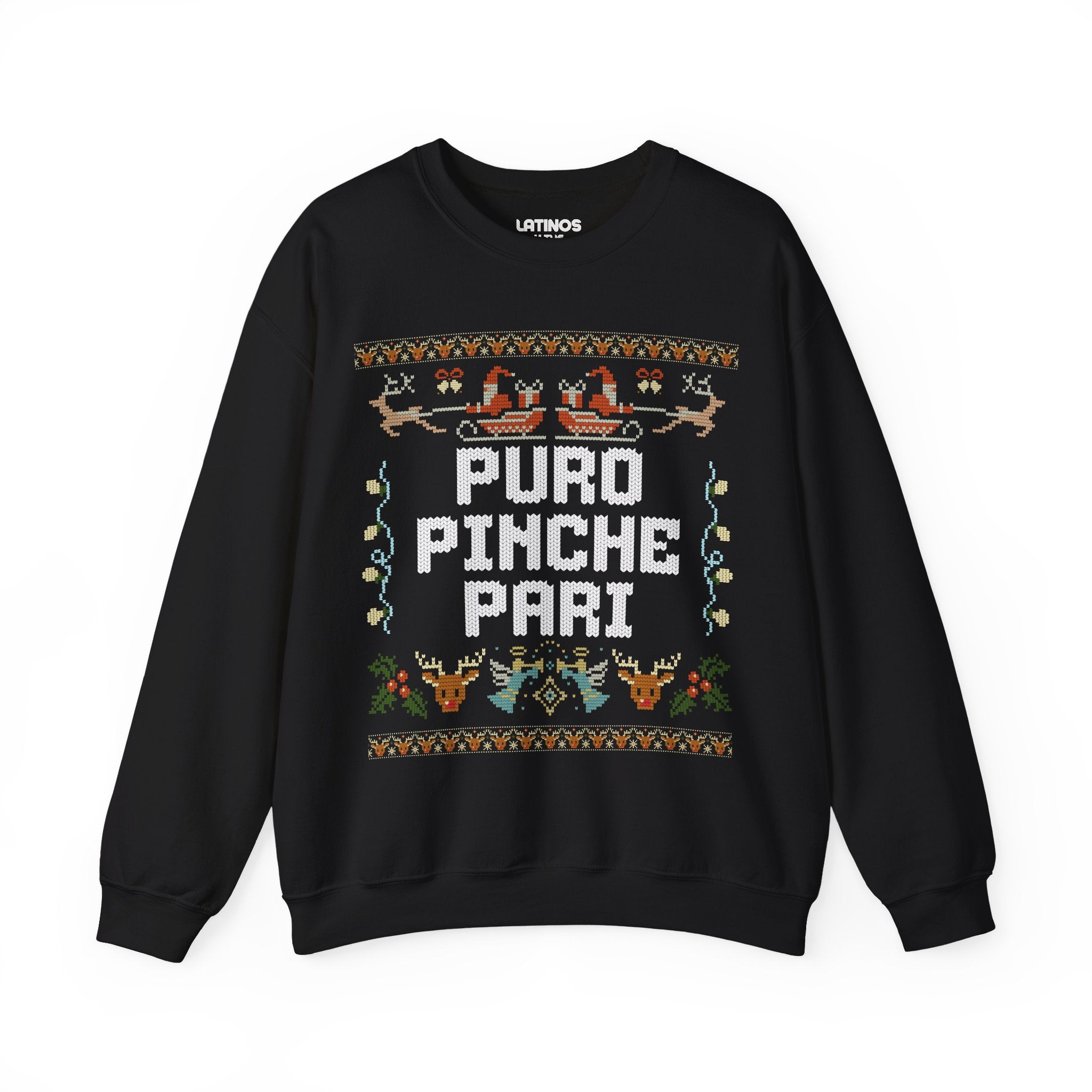 Pull de Noël Moche Latino Puro Pinche Pari Chingo | Bling Drôle | 3 Couleurs