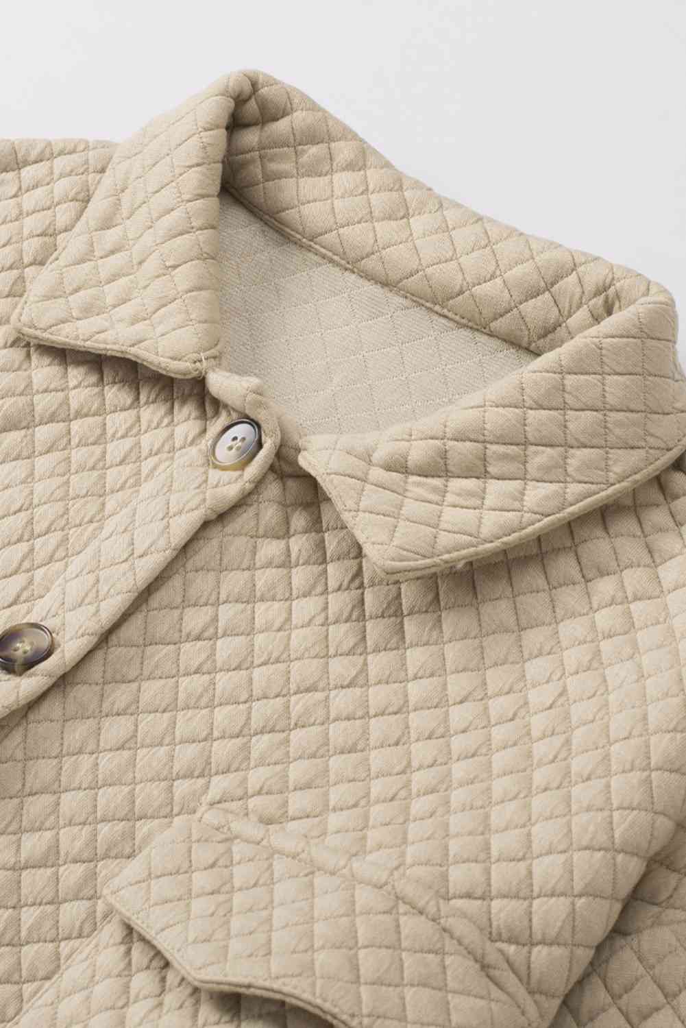 Veste boutonnée à col confortable, légère, de conception classique avec poches