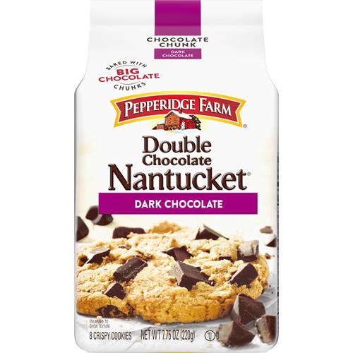 Biscuits Pepperidge Farm Nantucket, morceaux de chocolat noir doublement croquants, sachet de 219 g (8 biscuits)