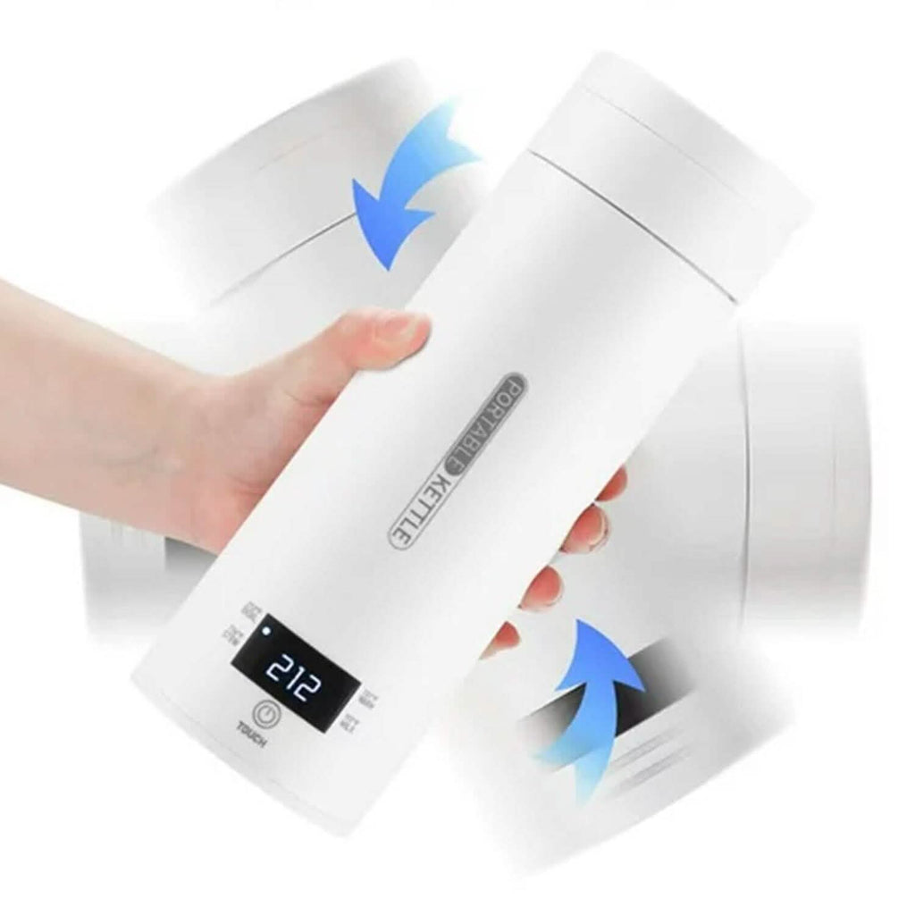 Bouilloire de voyage électrique en acier inoxydable de 17 oz avec 4 modes de température préprogrammés