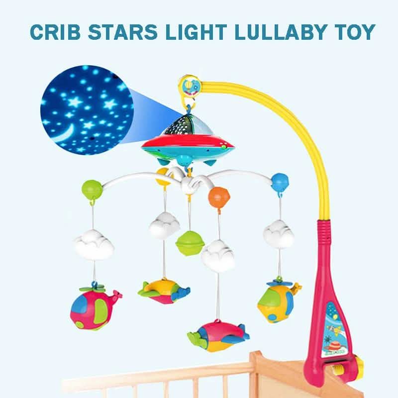 Mobile musical berceuse 180 mélodies avec veilleuse, boîte à musique et hochets pour bébé