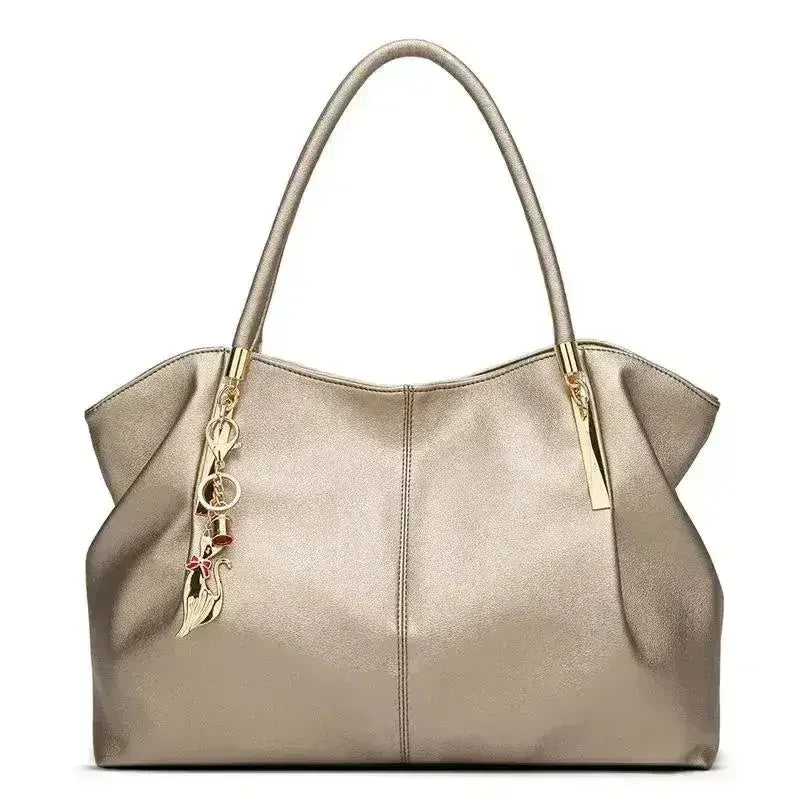 Sac à main de grande capacité et de couleur unie pour femme