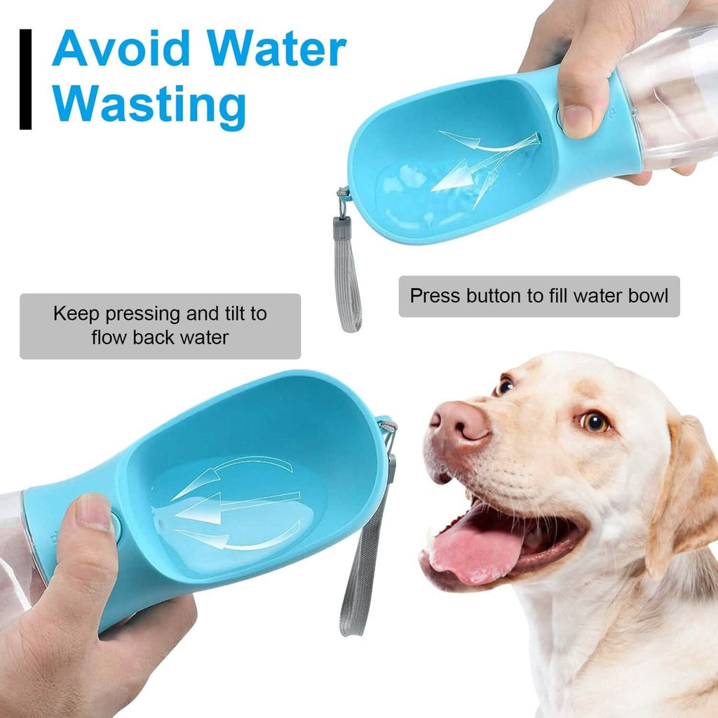 Distributeur d'eau portable pour chien de 525 ml avec gamelle amovible