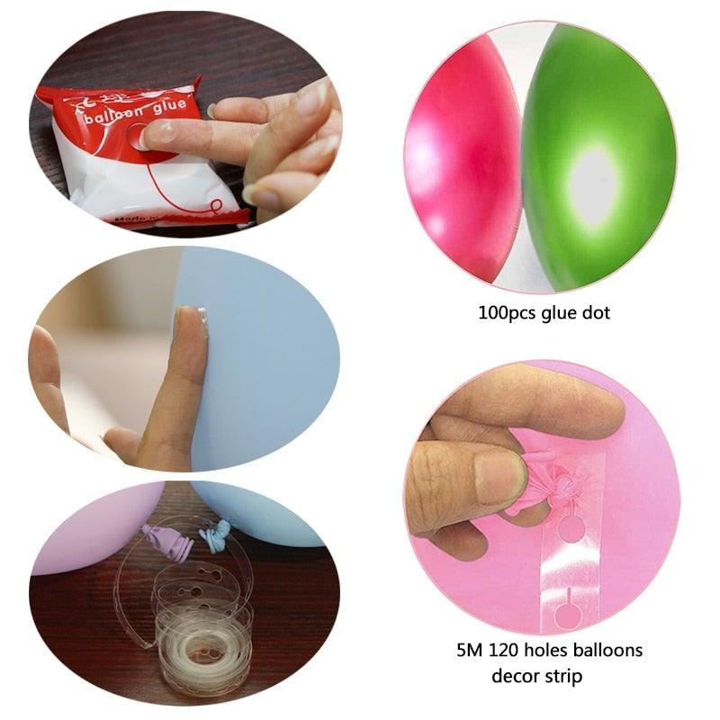 Lot de 186 ballons en latex métallique couleur pêche et vert pour décoration de mariage, anniversaire, baby shower, fête de filles, bridal showers.