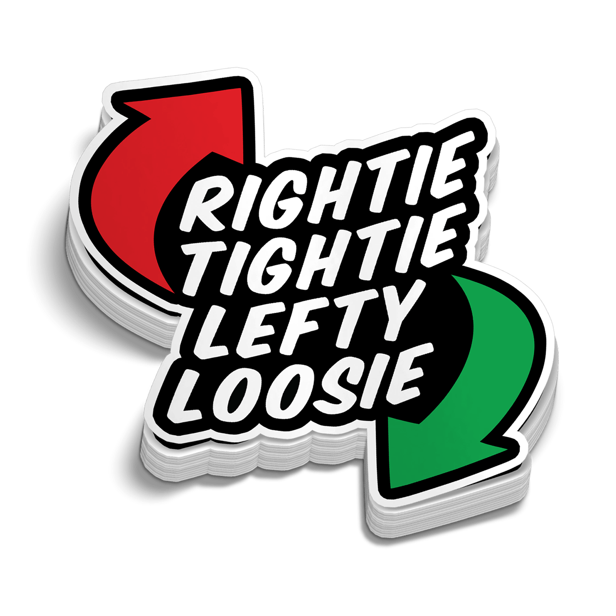 Autocollant de casque de chantier "Rightie Tightie"