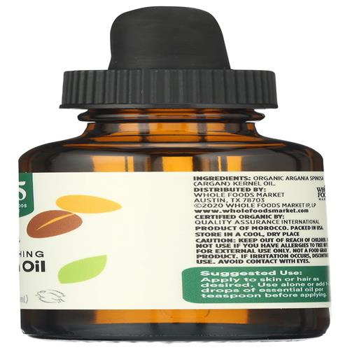 Whole Foods Market, Huile corporelle nourrissante à l'argan biologique, 30 ml