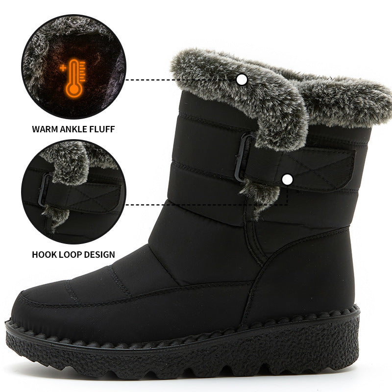 Bottes de neige imperméables et douillettes pour femme