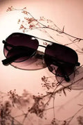Lunettes de soleil aviateur unisexe dégradé noir