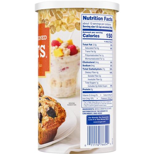 Flocons d'avoine à l'ancienne Kroger 510 g