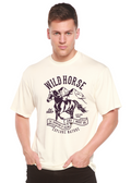 T-Shirt Graphique à Manches Courtes Wild Horse Spun Bamboo® en Viscose de Bambou/Coton Biologique pour Homme