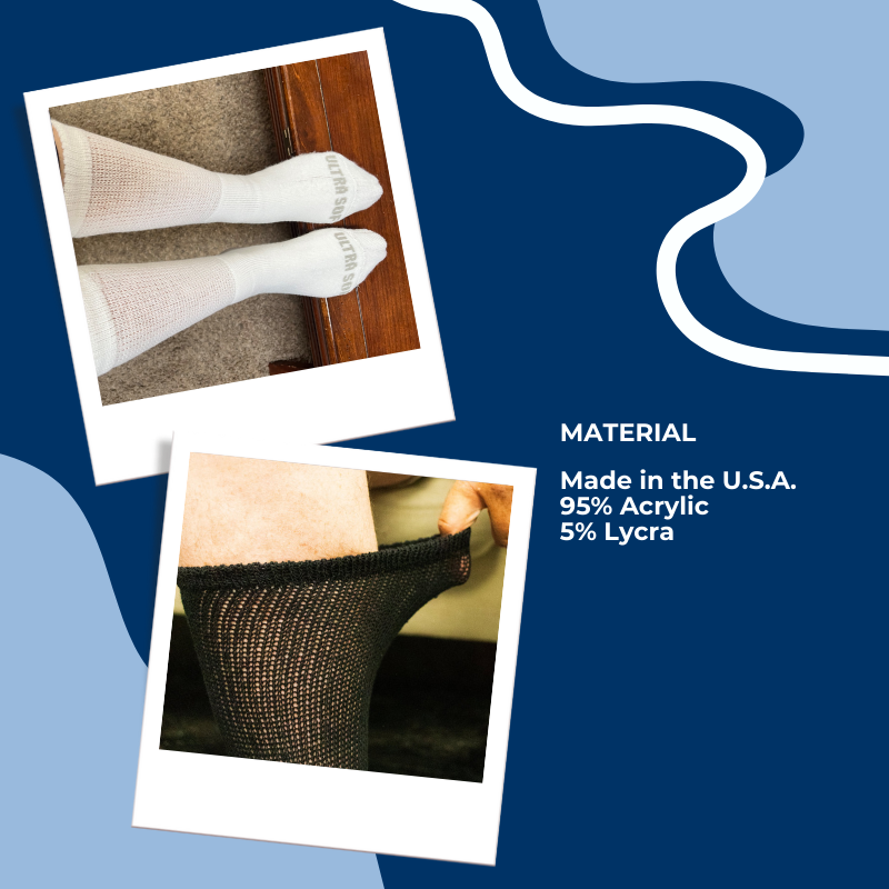 Chaussettes diabétiques pour femme (4 paires) – Ultra-douces – Mi-mollet