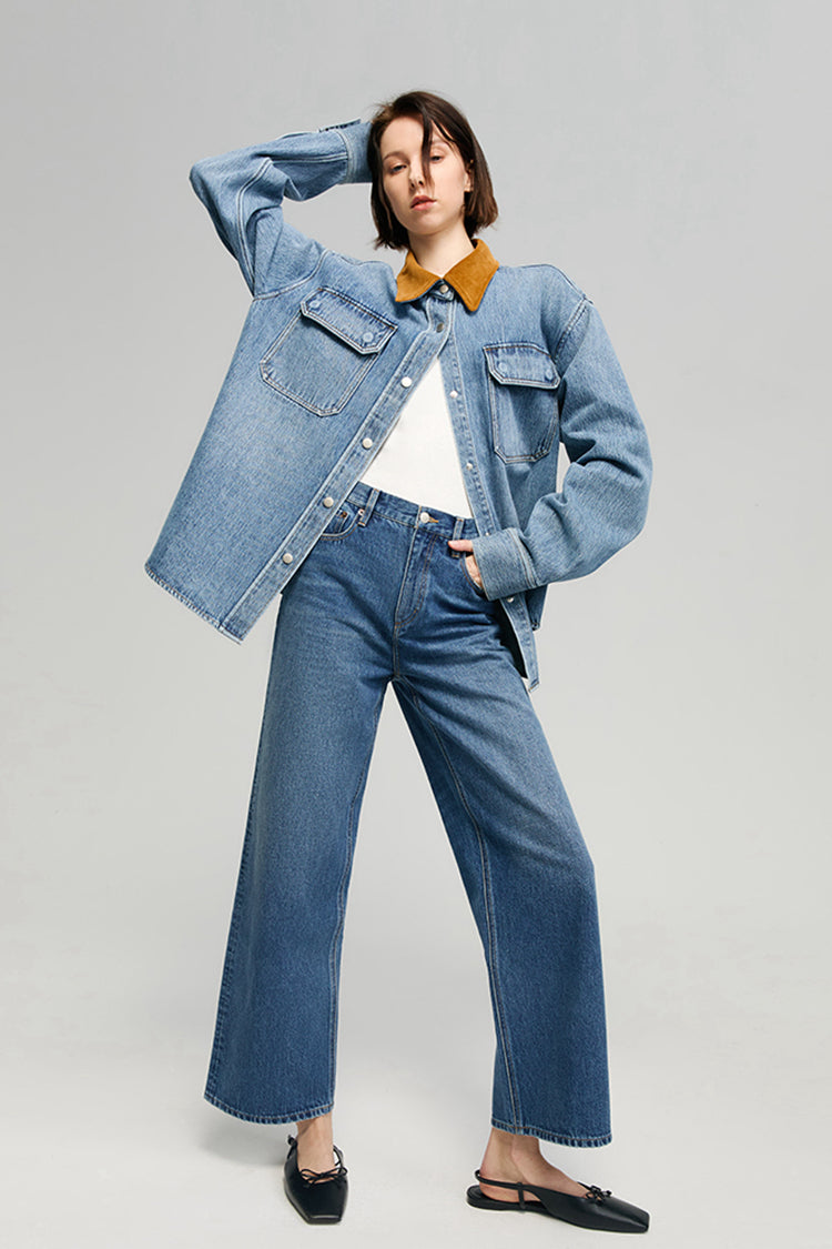 Le jean large Cityer Crop HJ009