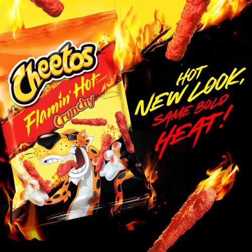 Cheetos Crunchy Flaming Hot, 28 g, paquet de 10