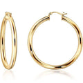 Boucles d'oreilles créoles massives de 50 mm en argent S925 pour femme