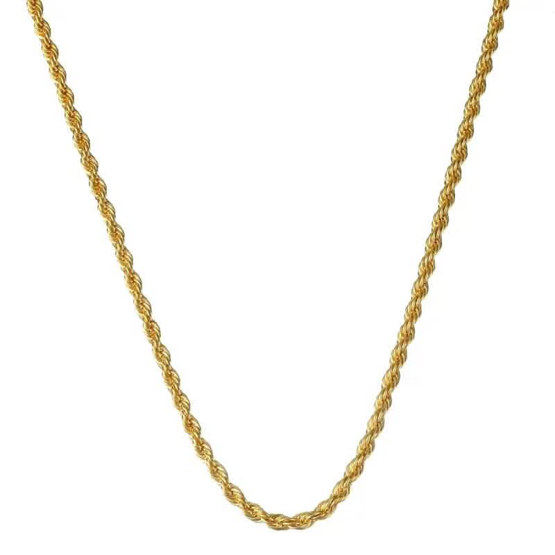 Parure Collier + Bracelet Torsadée Classique Européenne en Or 18 carats