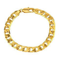 Bracelet à maillons cubains plaqué or 18 carats