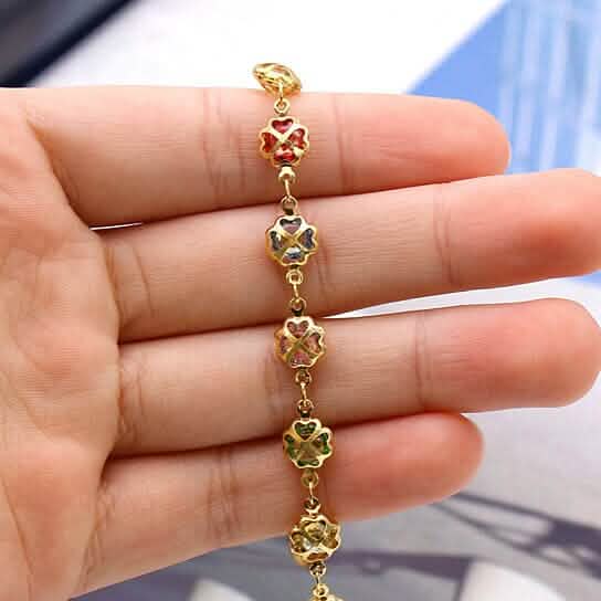 Cheville en or rempli 18 carats, finition polie, cristaux multicolores