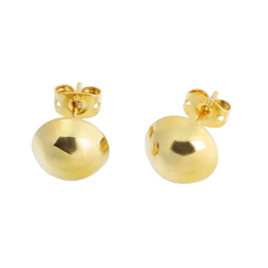 Clous d'oreilles demi-boule en or 18 carats