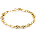 Bracelet maillon marine et trombone en or 18 carats, 20 cm