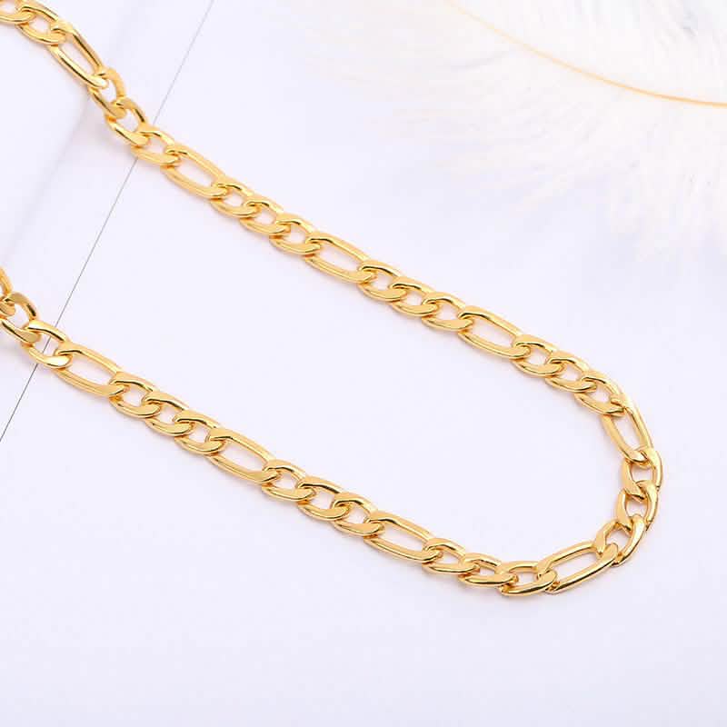 Collier chaîne Figaro en or massif 18 carats de 2,0 mm