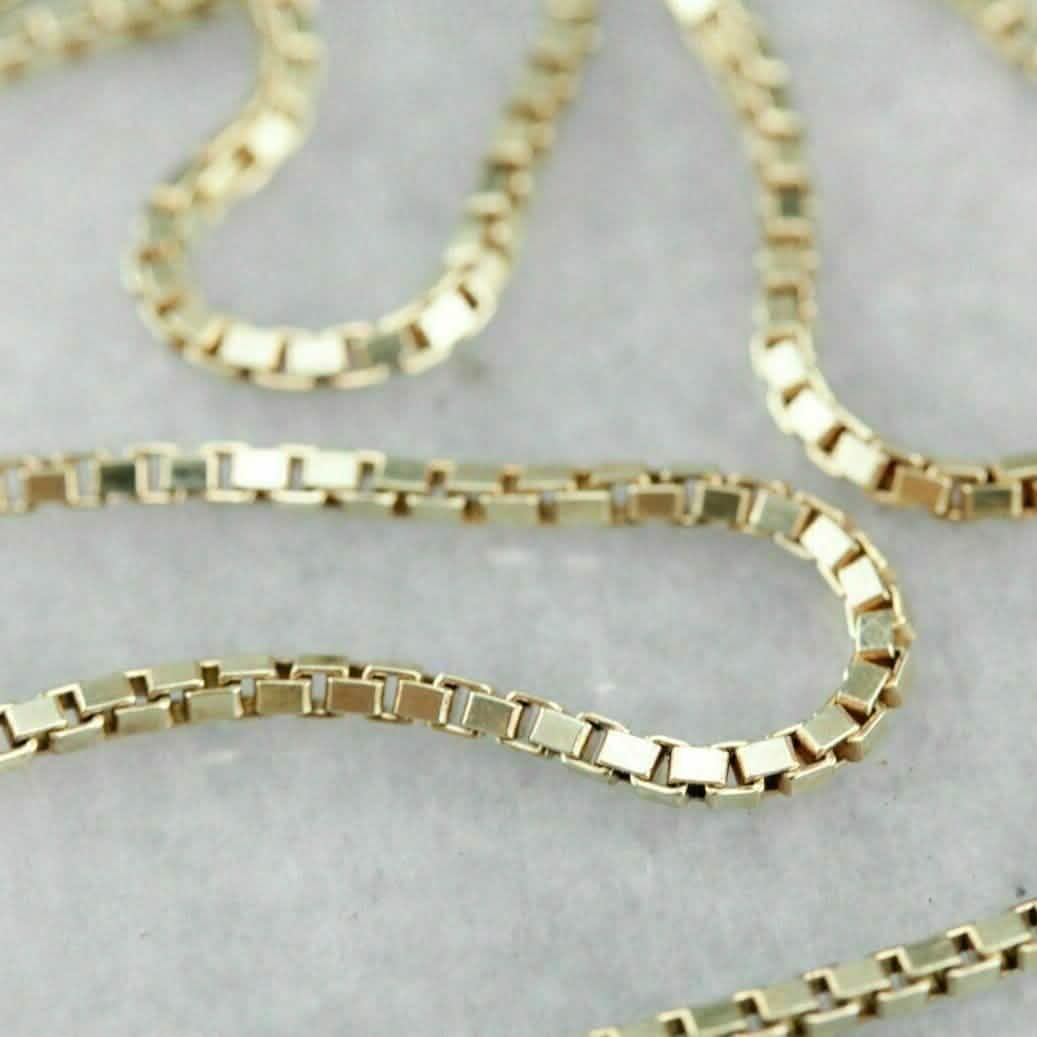 Chaîne en or jaune massif 18 carats Collier en or véritable