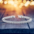 Bracelet Tennis en Or Blanc 18 carats avec Zirconium