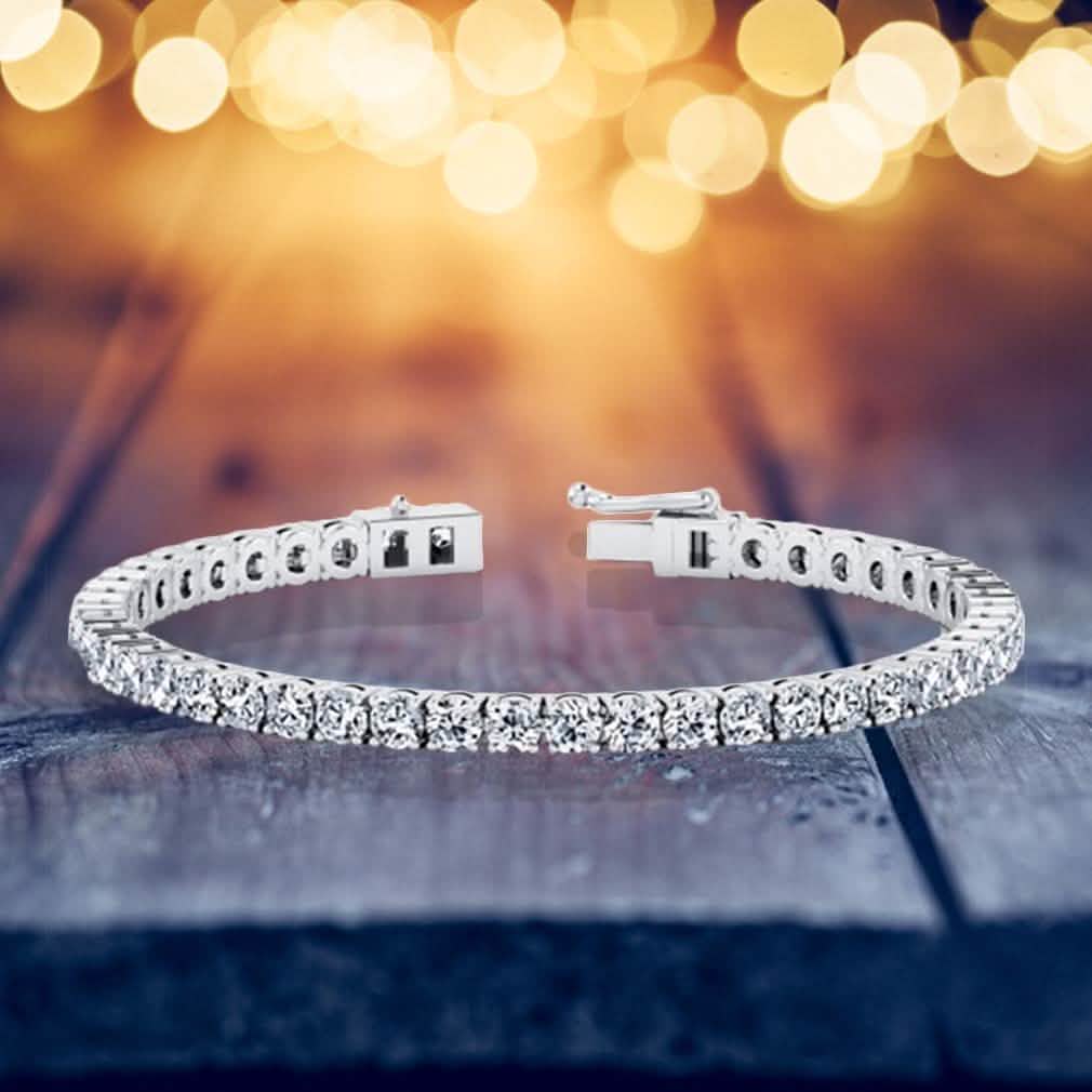 Bracelet Tennis en Or Blanc 18 carats avec Zirconium