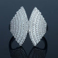 Bague Aile d'Ange Plaqué Or Blanc 18 carats