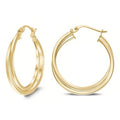 Boucles d'oreilles créoles entrelacées en or jaune 18 carats