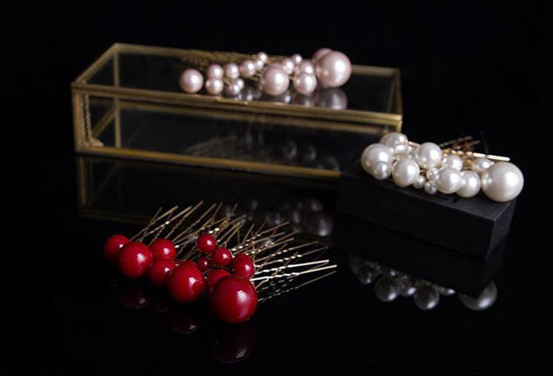 Lot de 18 grandes et petites perles à chignon, pinces à cheveux en forme de U, épingles à cheveux douces, accessoires de coiffure de mariage pour mariées et demoiselles d'honneur