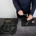 Ensemble de 19 chasse-goupilles et poinçons avec boîte de rangement portable