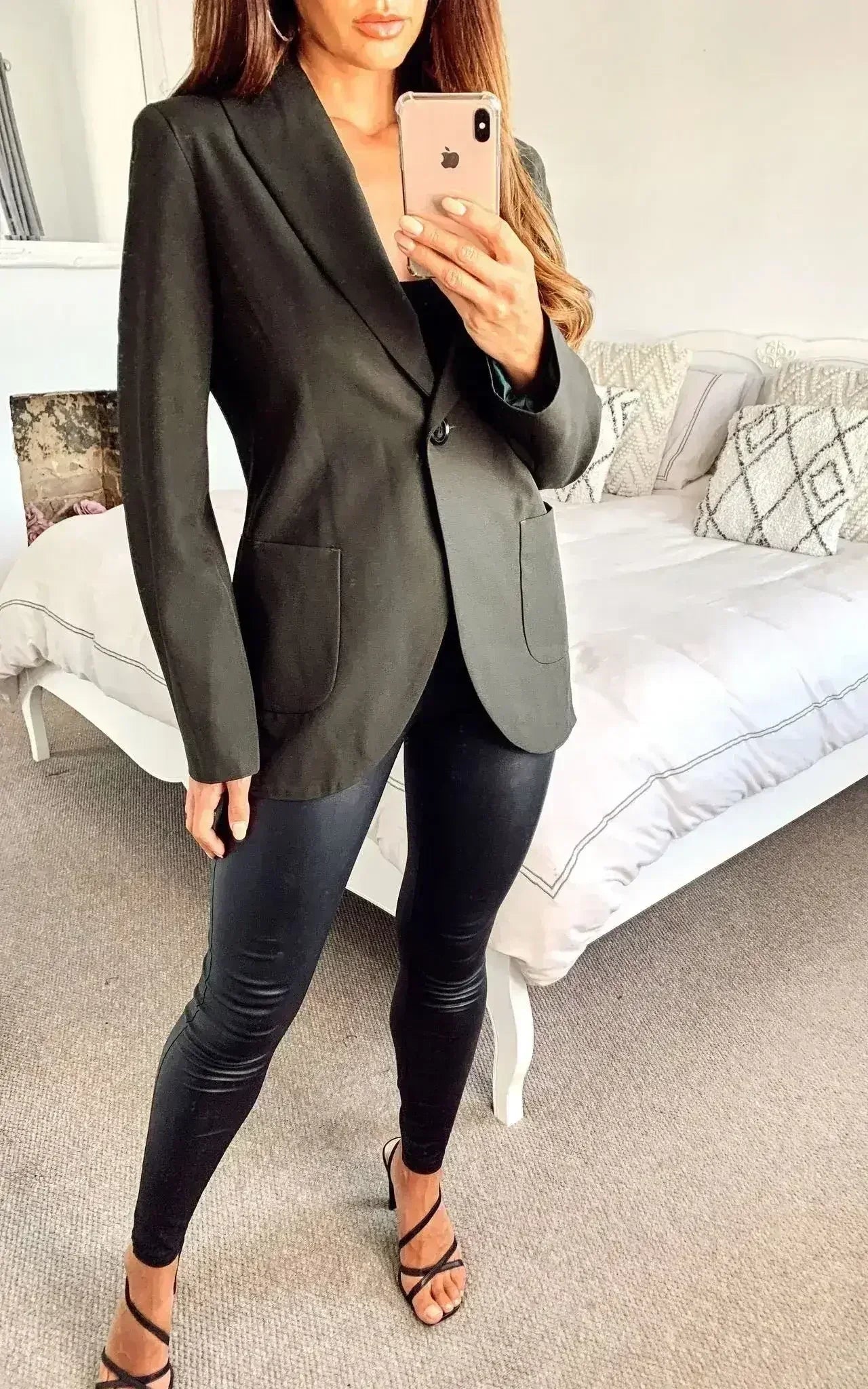 De La Crème - Blazer ajusté pour femme avec poches plaquées