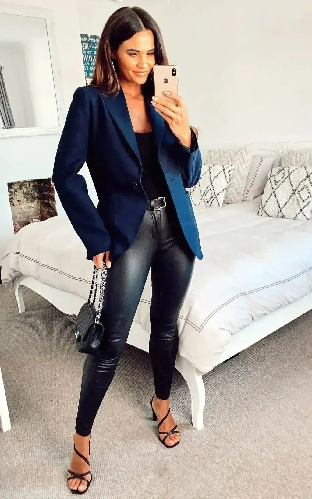 De La Crème - Blazer ajusté pour femme avec poches plaquées